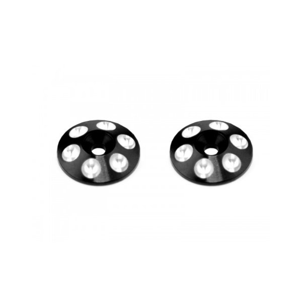 Alloy Rear Wing Shims - Black - 2pcs