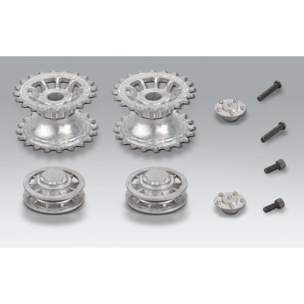 Metal drive and idler wheels for Tiger 1 tank Late Version