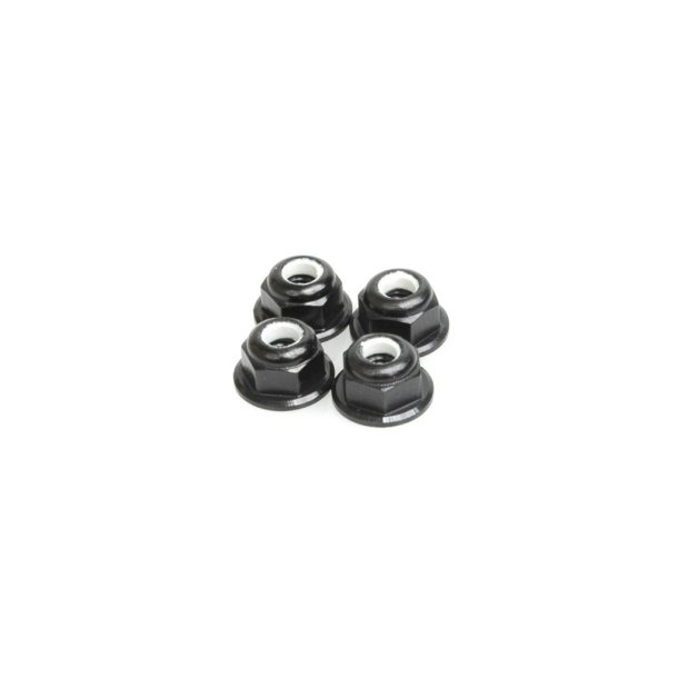 M4 Nyloc Wheel Nut - Black Alloy (pk4)