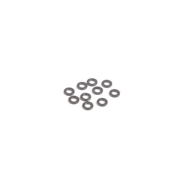 M3 Black Alloy Washers 1.00mm (pk10)